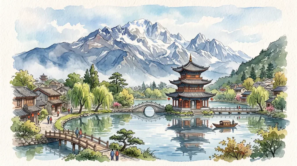 Voyage a Lijiang au Yunnan en Chine, mont du dragon et de jade