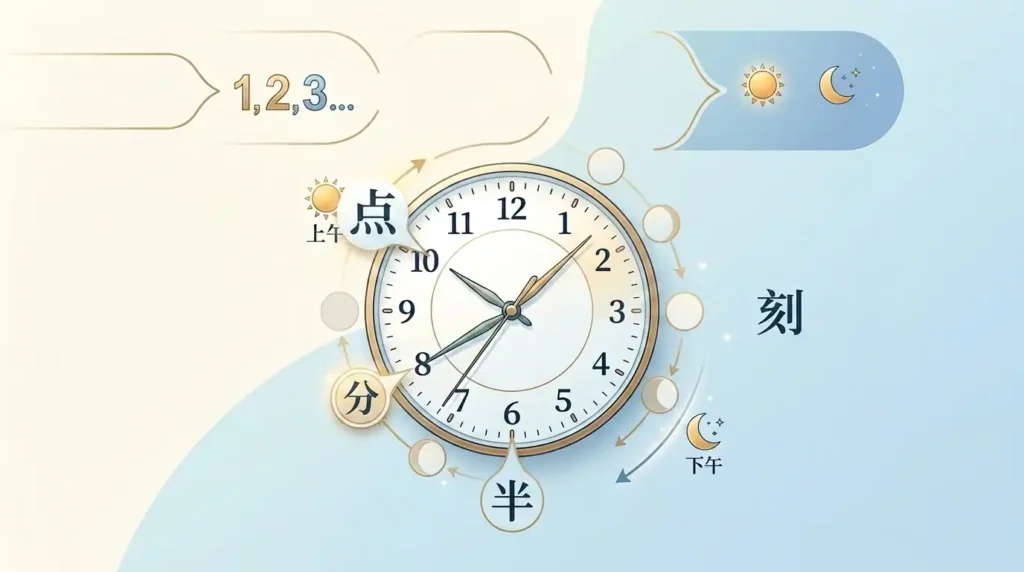dire l'heure en chinois schéma